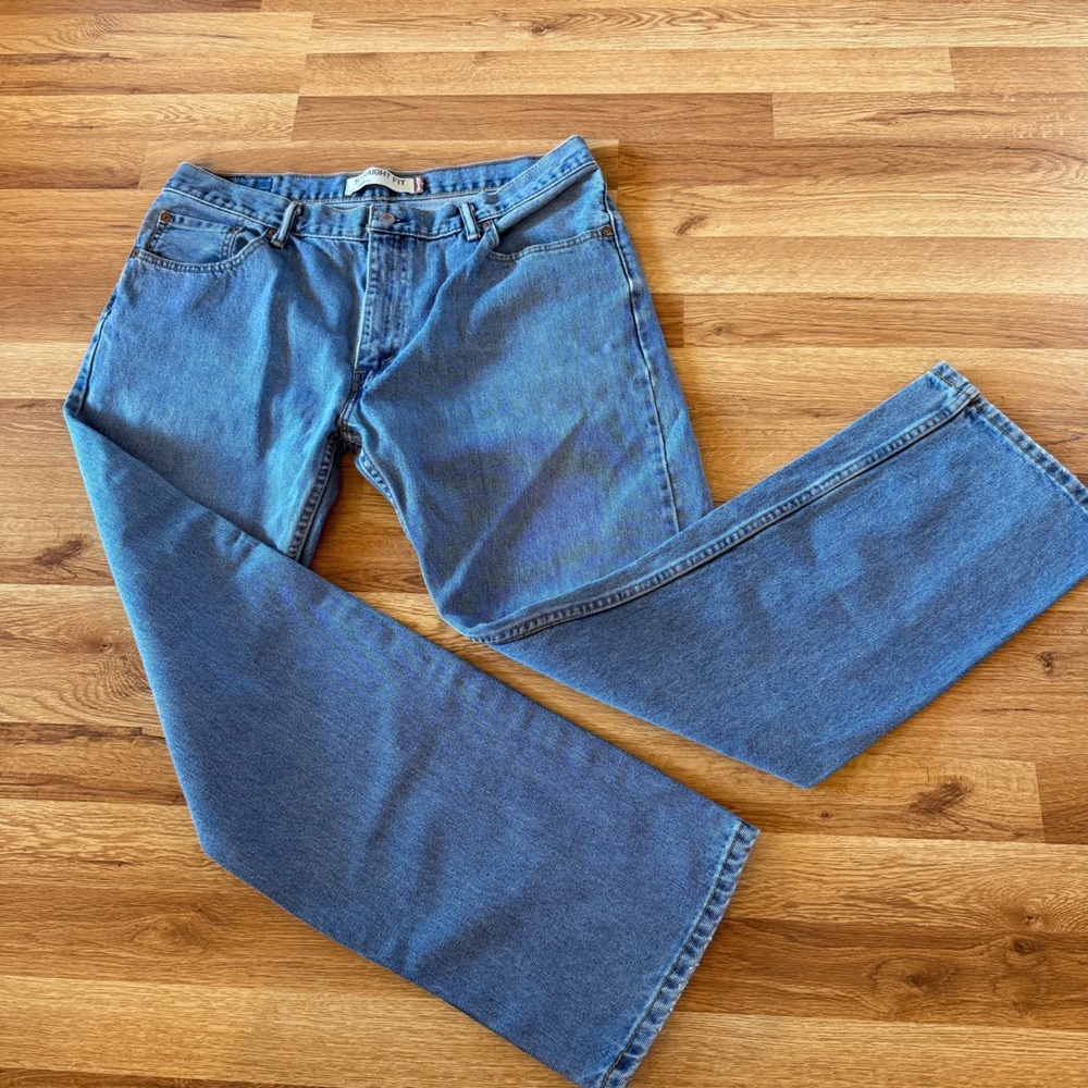 Levi's 505‎ Straight Fit Men's Jeans 36x32 Light Wash Denim Classic Five-Pocket